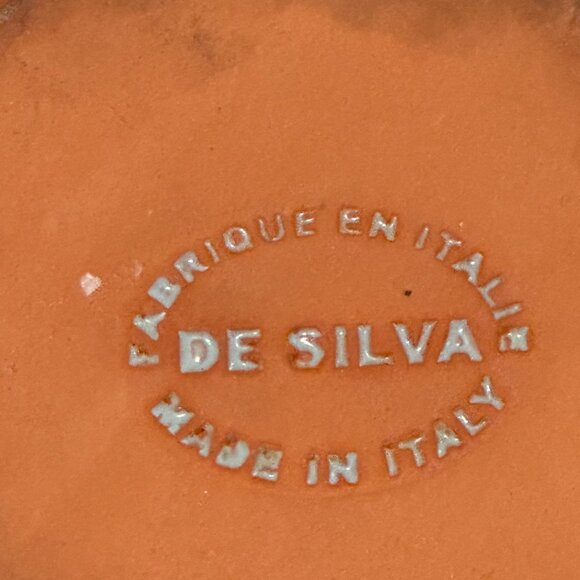 DE SILVA Double Handled Soup Bowl - Blue Terracotta Pottery Crocks 1970s Italy - Picture 5 of 16